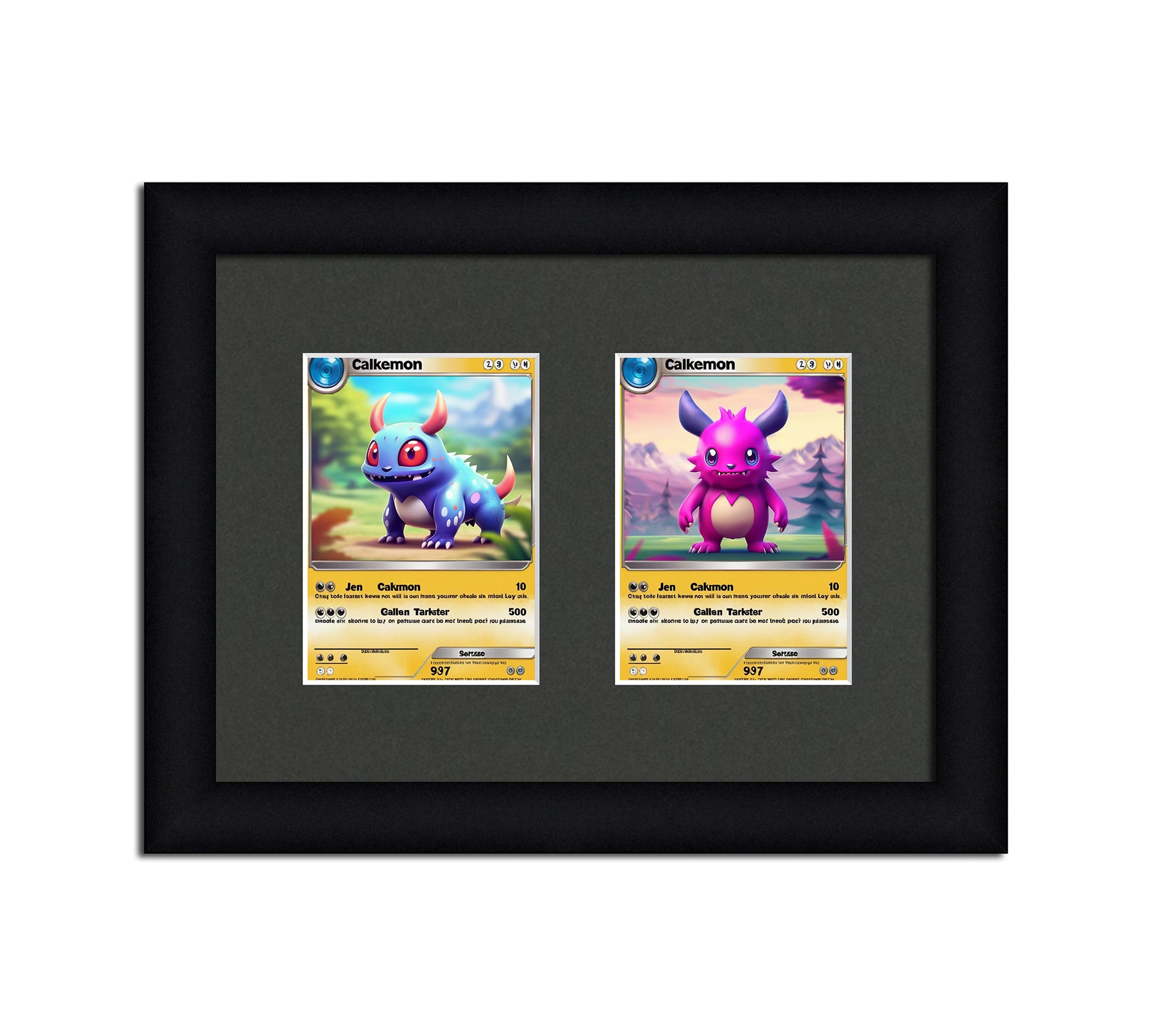 Card Frame Display - 2 Openings for Pokemon, Magic The Gathering, or other Sleeved or Toploader cards – Sleeve (2.5"x3.5")