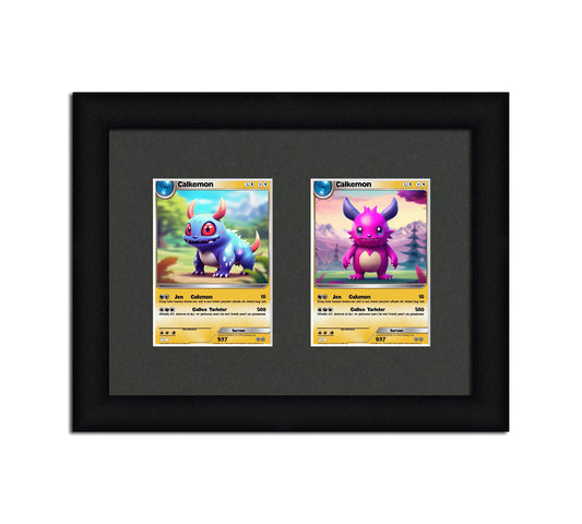 Card Frame Display - 2 Openings for Pokemon, Magic The Gathering, or other Sleeved or Toploader cards