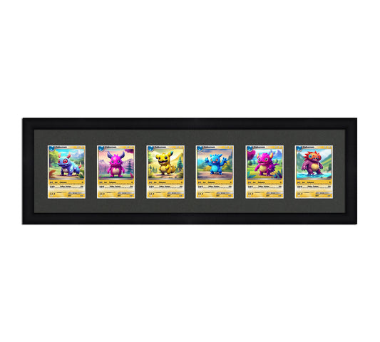 Card Frame Display - 6 Openings for Pokemon, Magic The Gathering, or other Sleeved or Toploader cards
