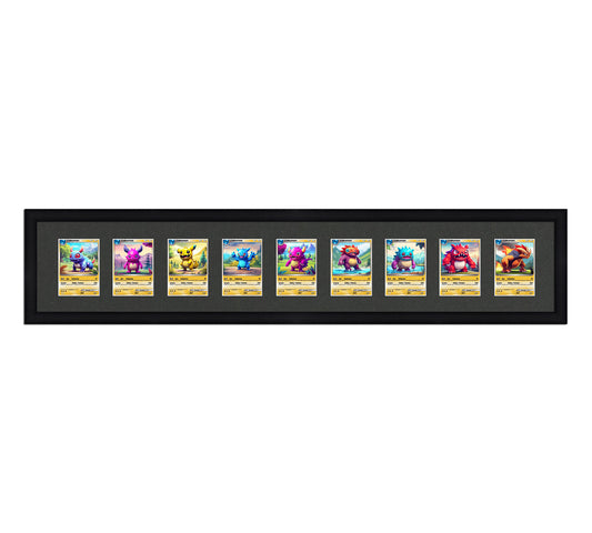 Card Frame Display - 9 Openings for Pokemon, Magic The Gathering, or other Sleeved or Toploader cards