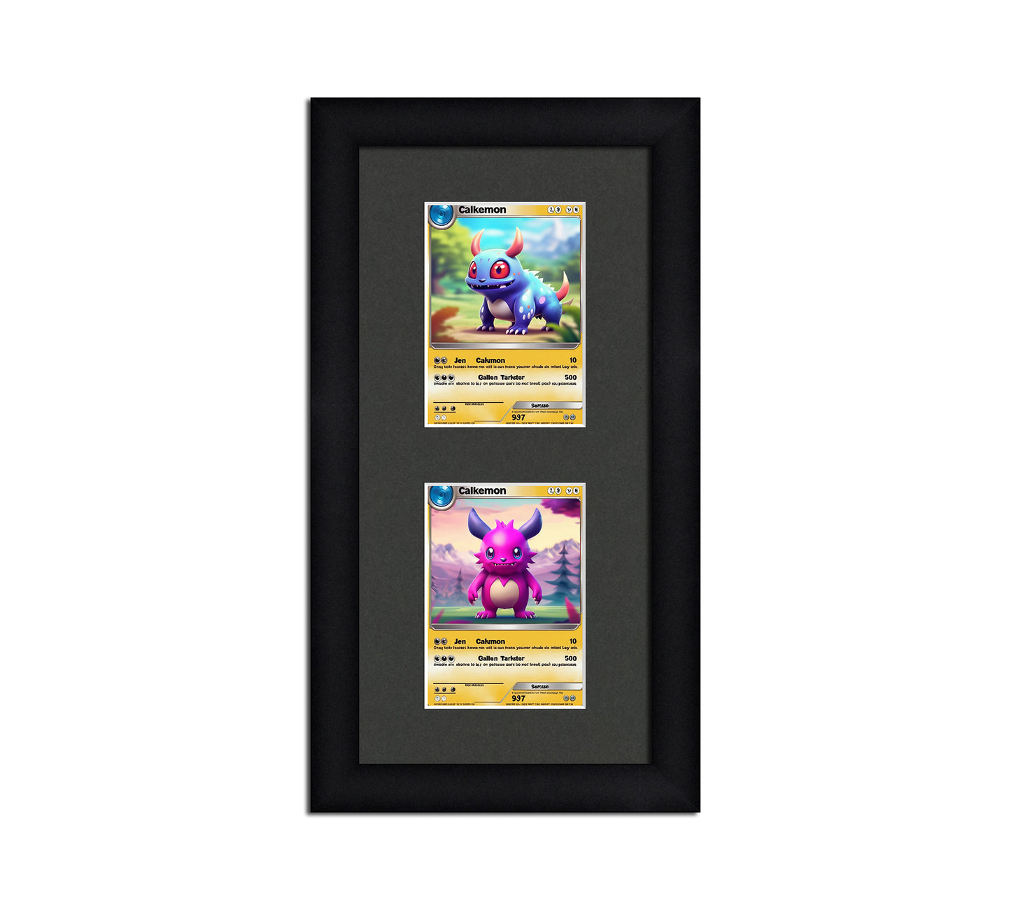 Card Frame Display - 2 Openings for Pokemon, Magic The Gathering, or other Sleeved or Toploader cards – Sleeve (2.5"x3.5")
