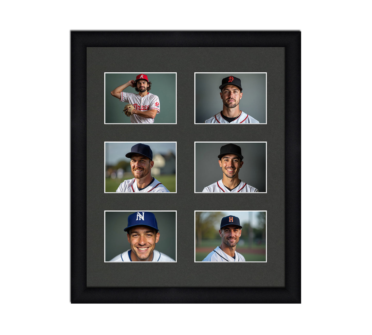 Card Frame Display - 6 Openings for Pokemon, Magic The Gathering, or other Sleeved or Toploader cards