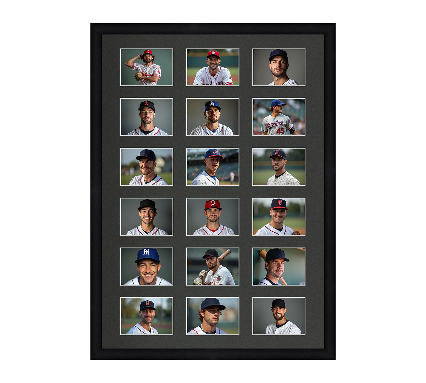 Card Frame Display - 18 Openings for Pokemon, Magic The Gathering, or other Sleeved or Toploader cards – Sleeve (2.5"x3.5")