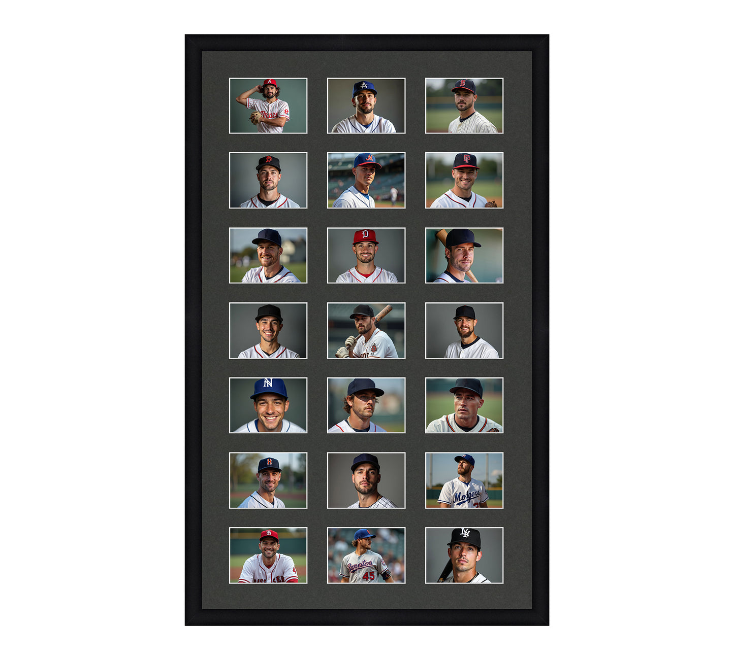 Card Frame Display - 21 Openings for Pokemon, Magic The Gathering, or other Sleeved or Toploader cards – Sleeve (2.5"x3.5")