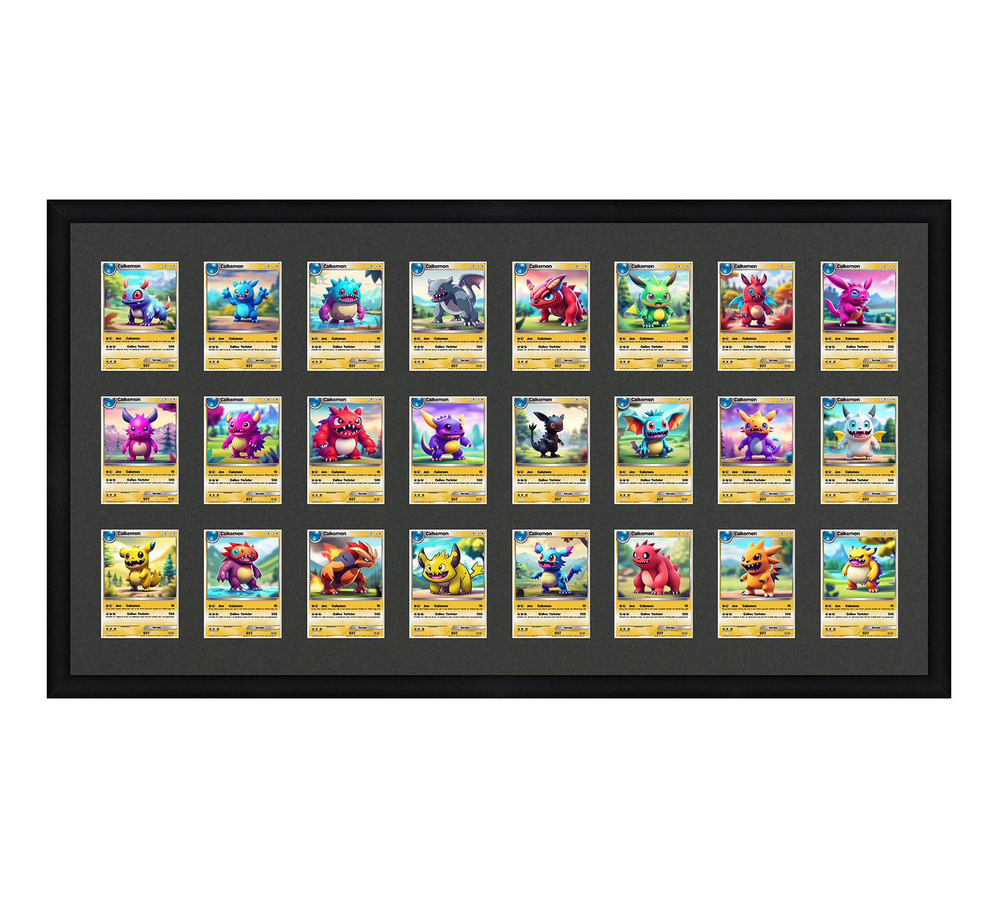 Card Frame Display - 24 Openings for Pokemon, Magic The Gathering, or other Sleeved or Toploader cards – Sleeve (2.5"x3.5")