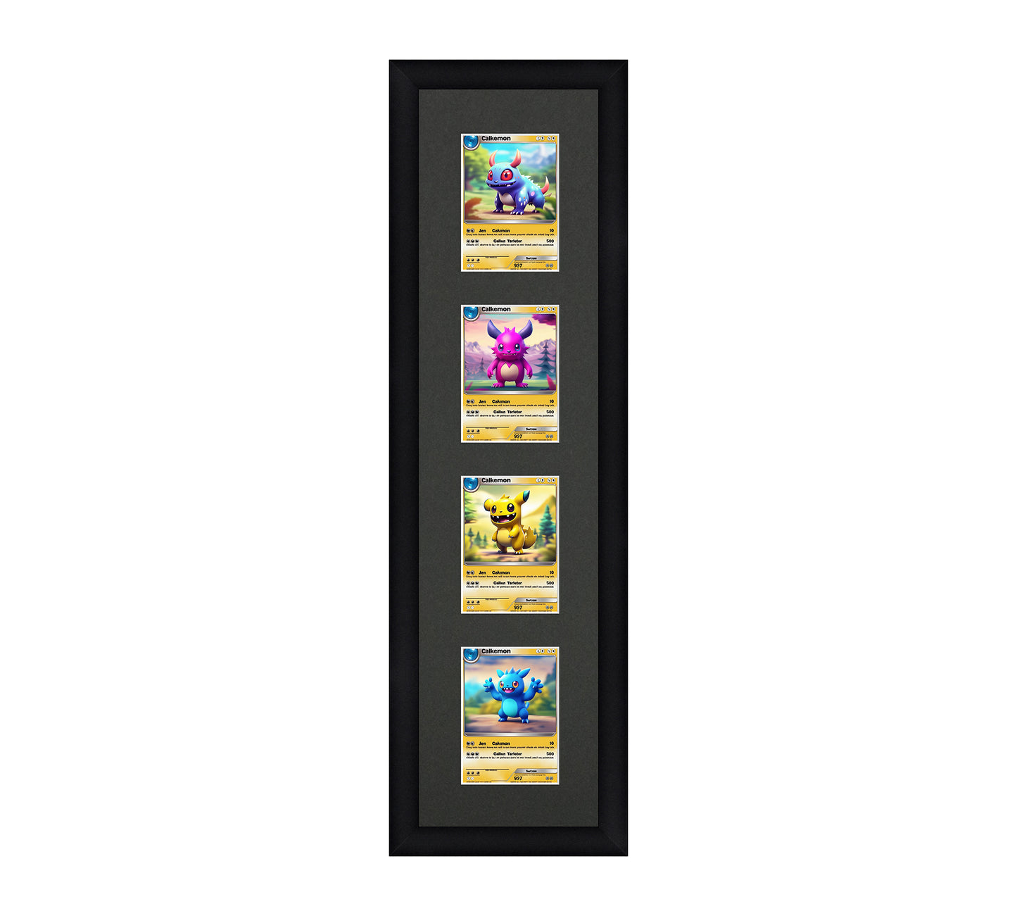 Card Frame Display - 4 Openings for Pokemon, Magic The Gathering, or other Sleeved or Toploader cards – Sleeve (2.5"x3.5")