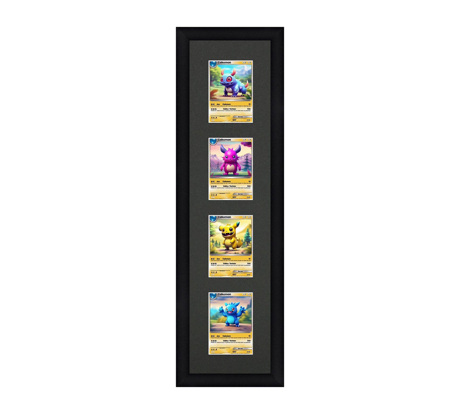 Card Frame Display - 4 Openings for Pokemon, Magic The Gathering, or other Sleeved or Toploader cards – Sleeve (2.5"x3.5")