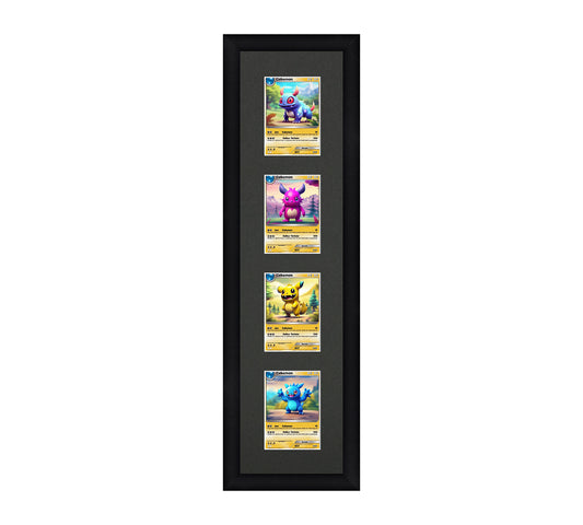 Card Frame Display - 4 Openings for Pokemon, Magic The Gathering, or other Sleeved or Toploader cards