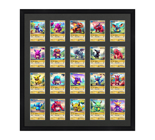 Card Frame Display - 20 Openings for Pokemon, Magic The Gathering, or other Sleeved or Toploader cards