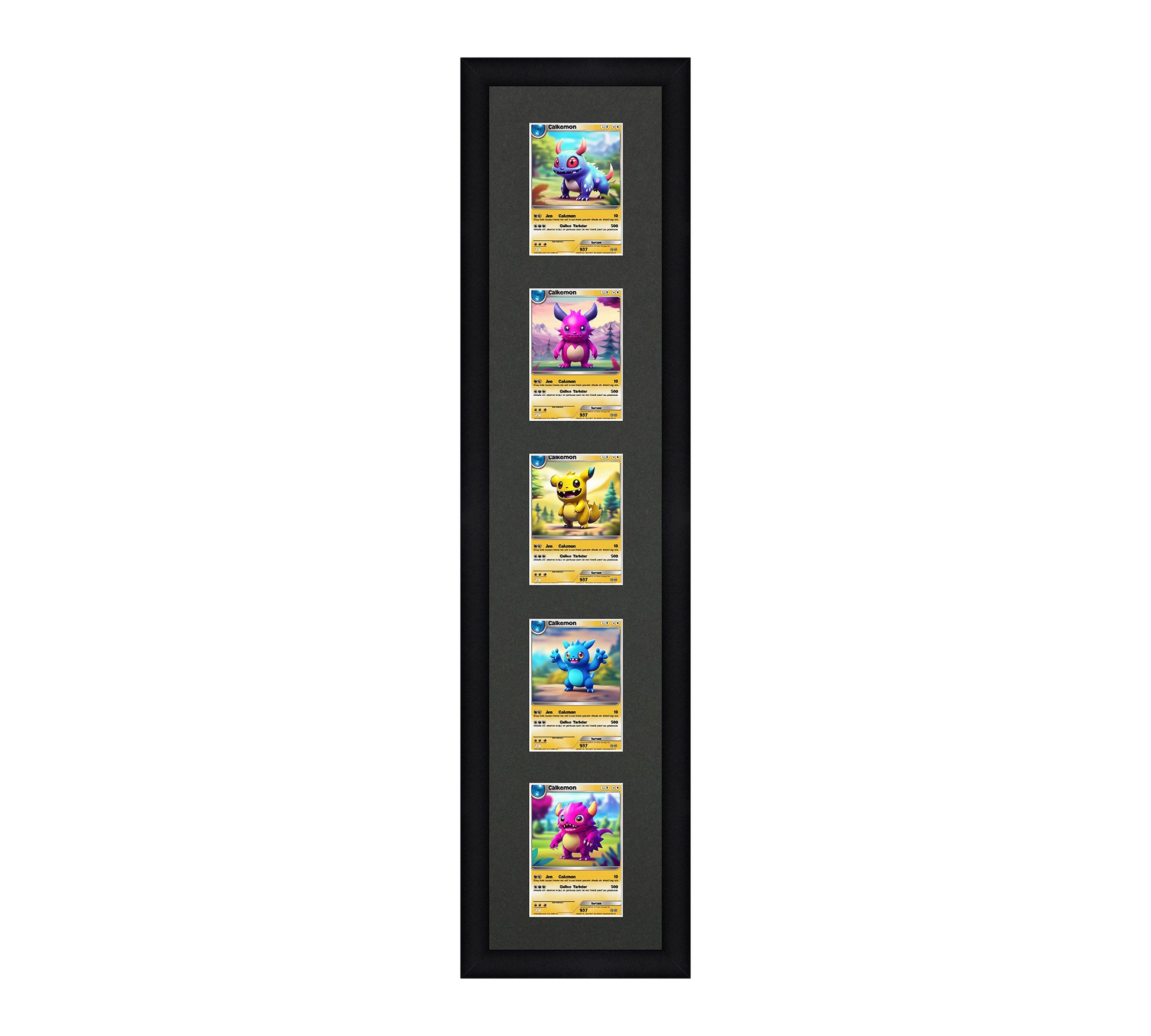 Card Frame Display - 5 Openings for Pokemon, Magic The Gathering, or other Sleeved or Toploader cards – Sleeve (2.5"x3.5")