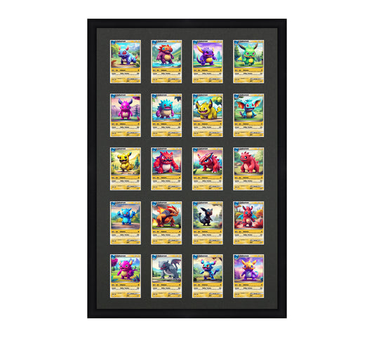 Card Frame Display - 20 Openings for Pokemon, Magic The Gathering, or other Sleeved or Toploader cards