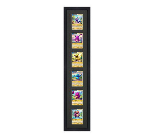 Card Frame Display - 6 Openings for Pokemon, Magic The Gathering, or other Sleeved or Toploader cards