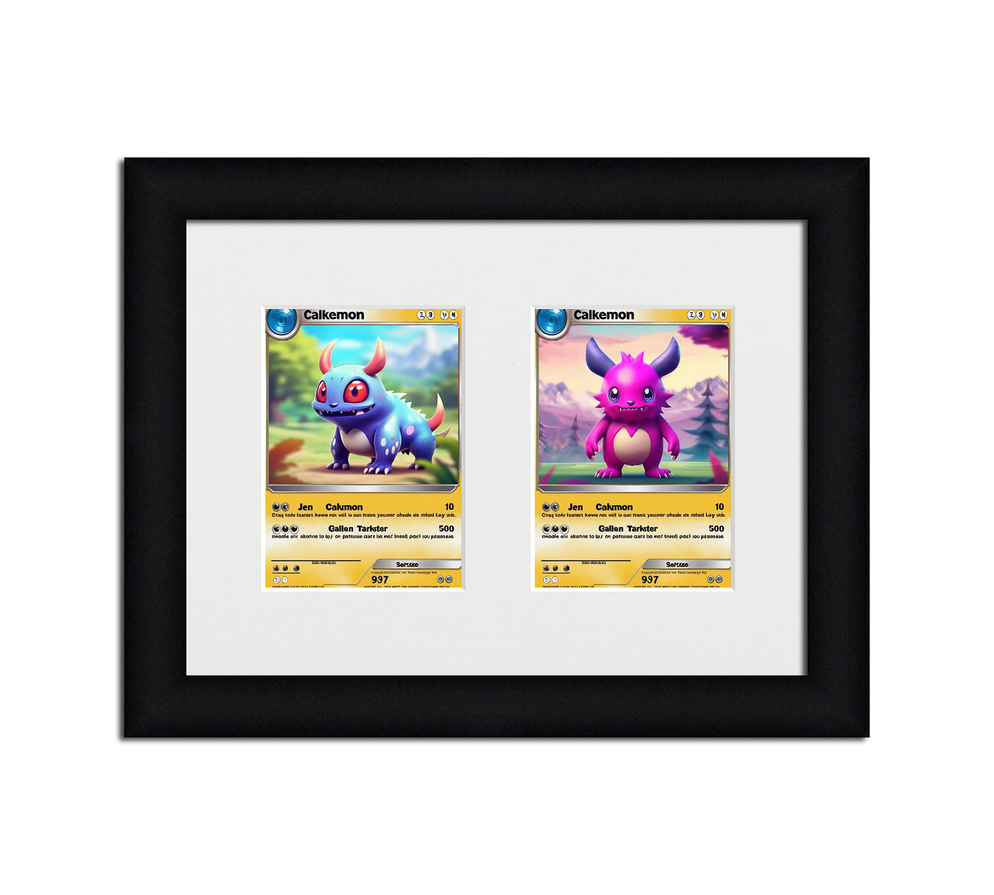 Card Frame Display - 2 Openings for Pokemon, Magic The Gathering, or other Sleeved or Toploader cards – Sleeve (2.5"x3.5")