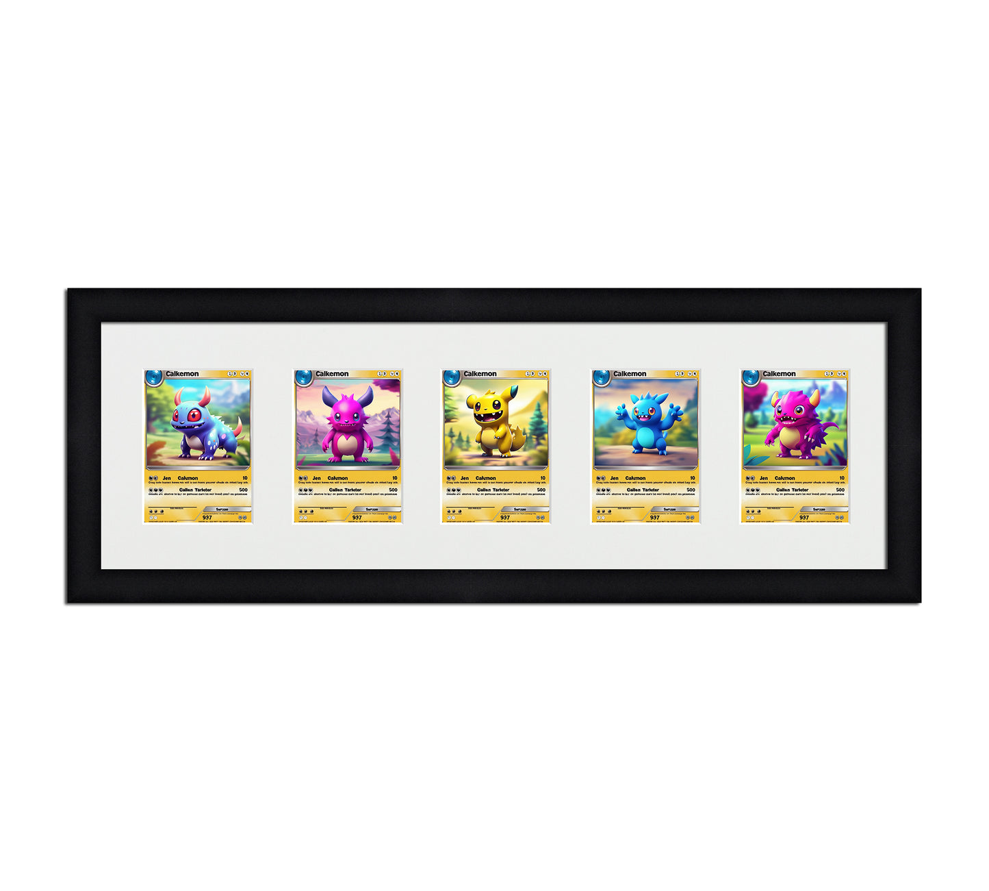 Card Frame Display - 5 Openings for Pokemon, Magic The Gathering, or other Sleeved or Toploader cards