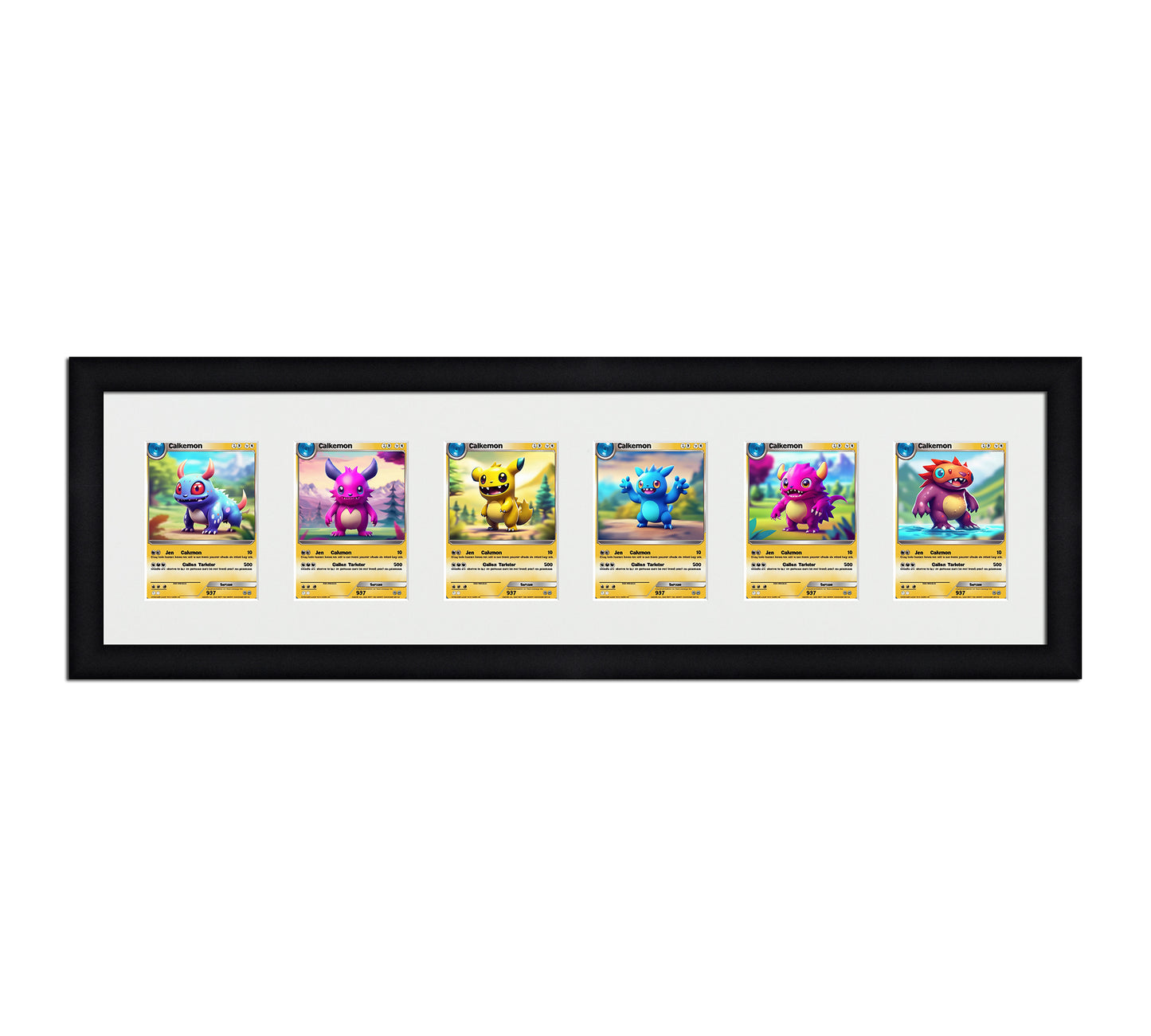 Card Frame Display - 6 Openings for Pokemon, Magic The Gathering, or other Sleeved or Toploader cards