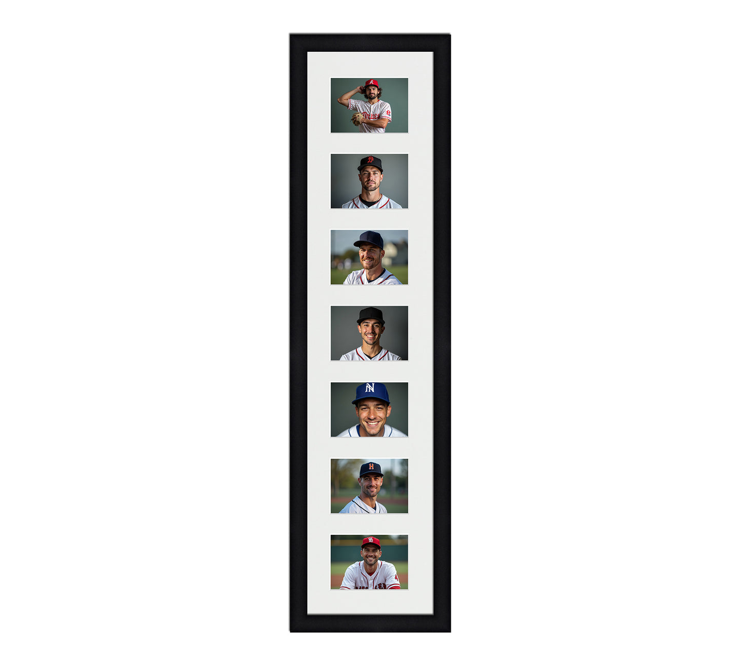 Card Frame Display - 7 Openings for Pokemon, Magic The Gathering, or other Sleeved or Toploader cards – Sleeve (2.5"x3.5")
