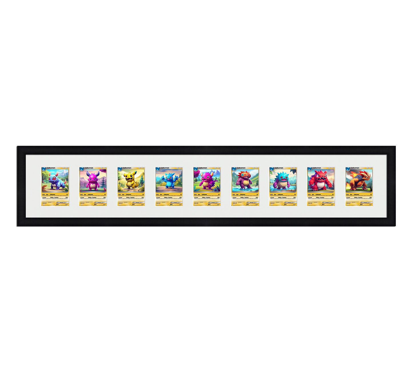 Card Frame Display - 9 Openings for Pokemon, Magic The Gathering, or other Sleeved or Toploader cards