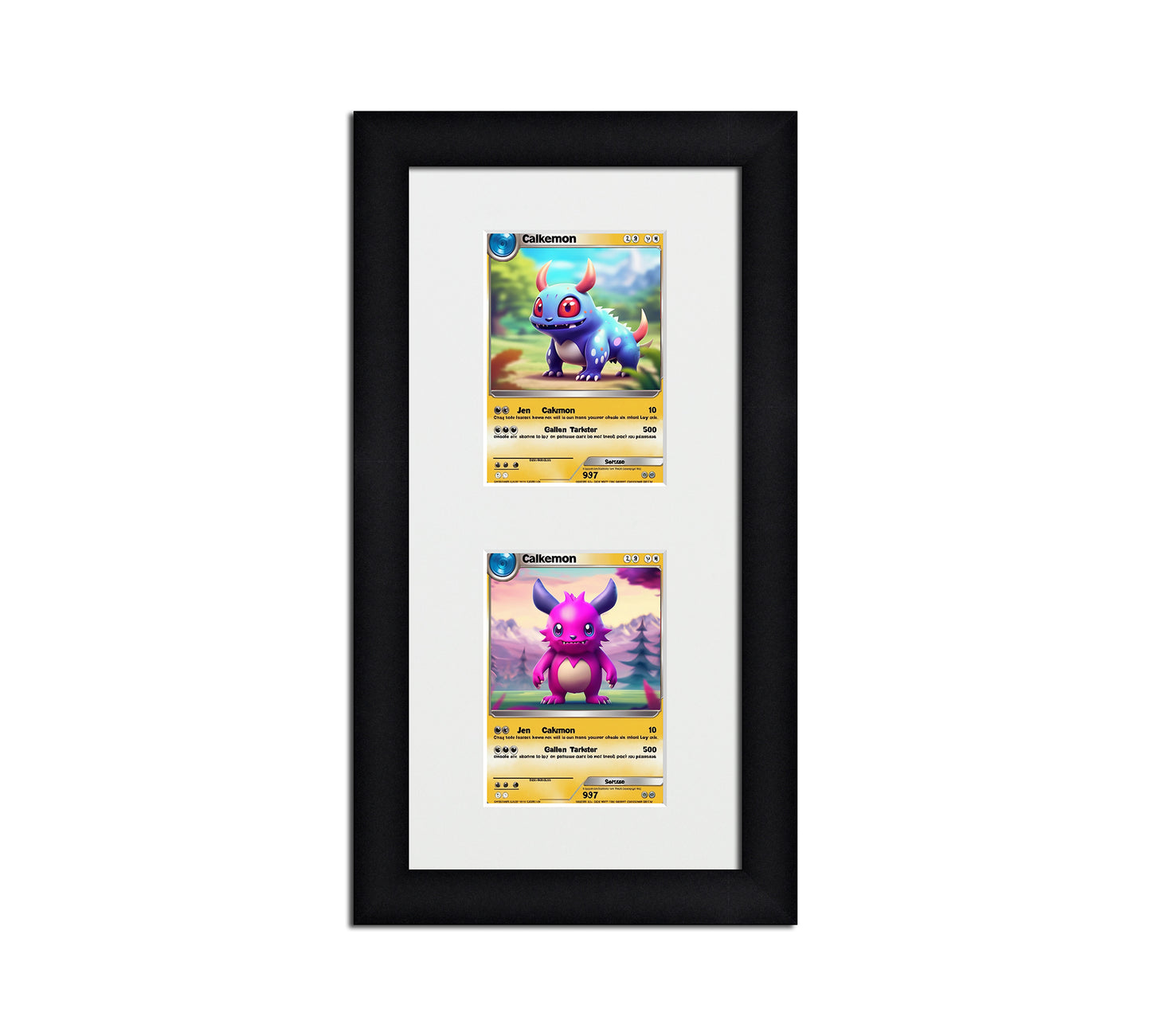 Card Frame Display - 2 Openings for Pokemon, Magic The Gathering, or other Sleeved or Toploader cards – Sleeve (2.5"x3.5")