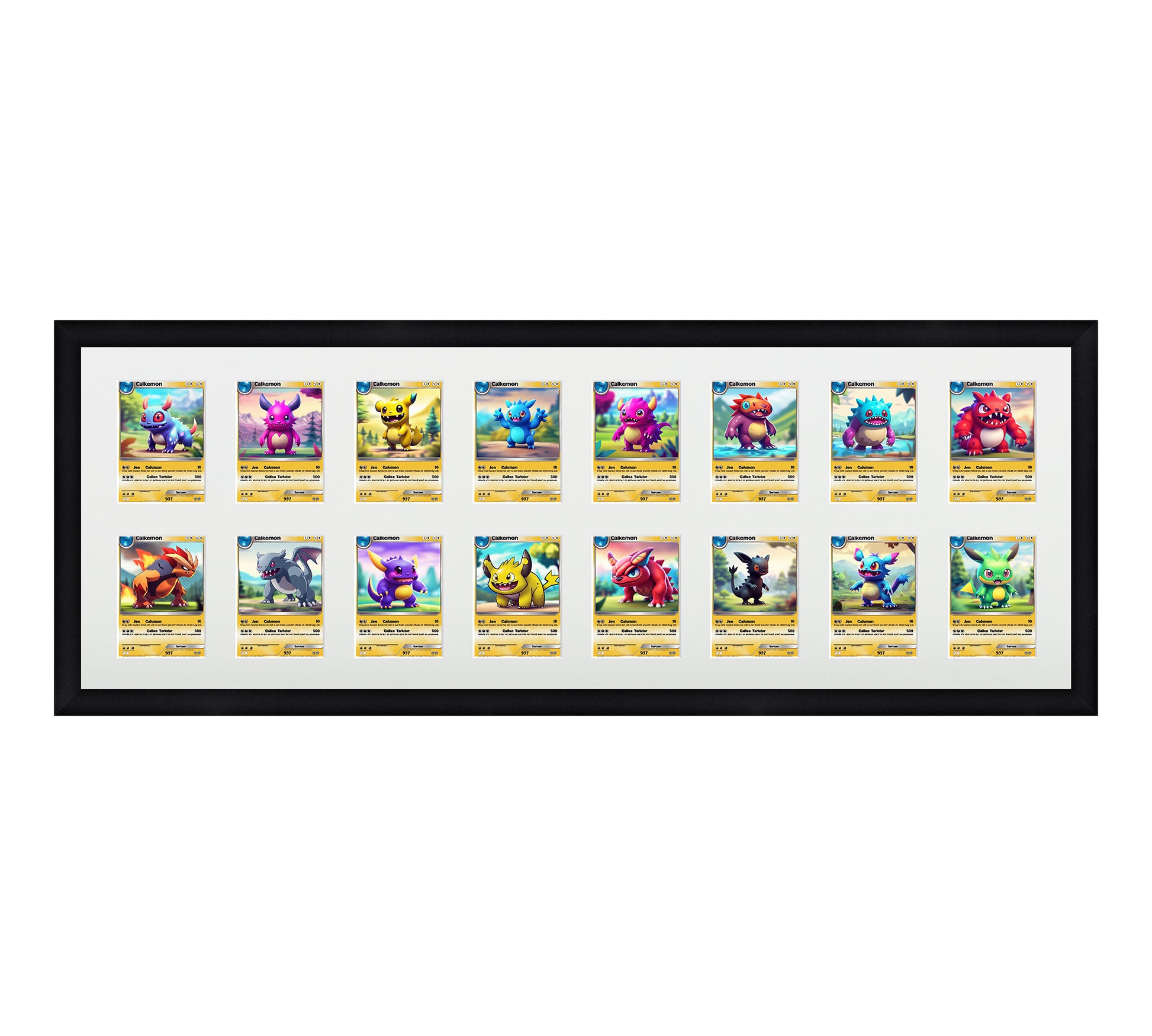 Card Frame Display - 16 Openings for Pokemon, Magic The Gathering, or other Sleeved or Toploader cards – Sleeve (2.5"x3.5")