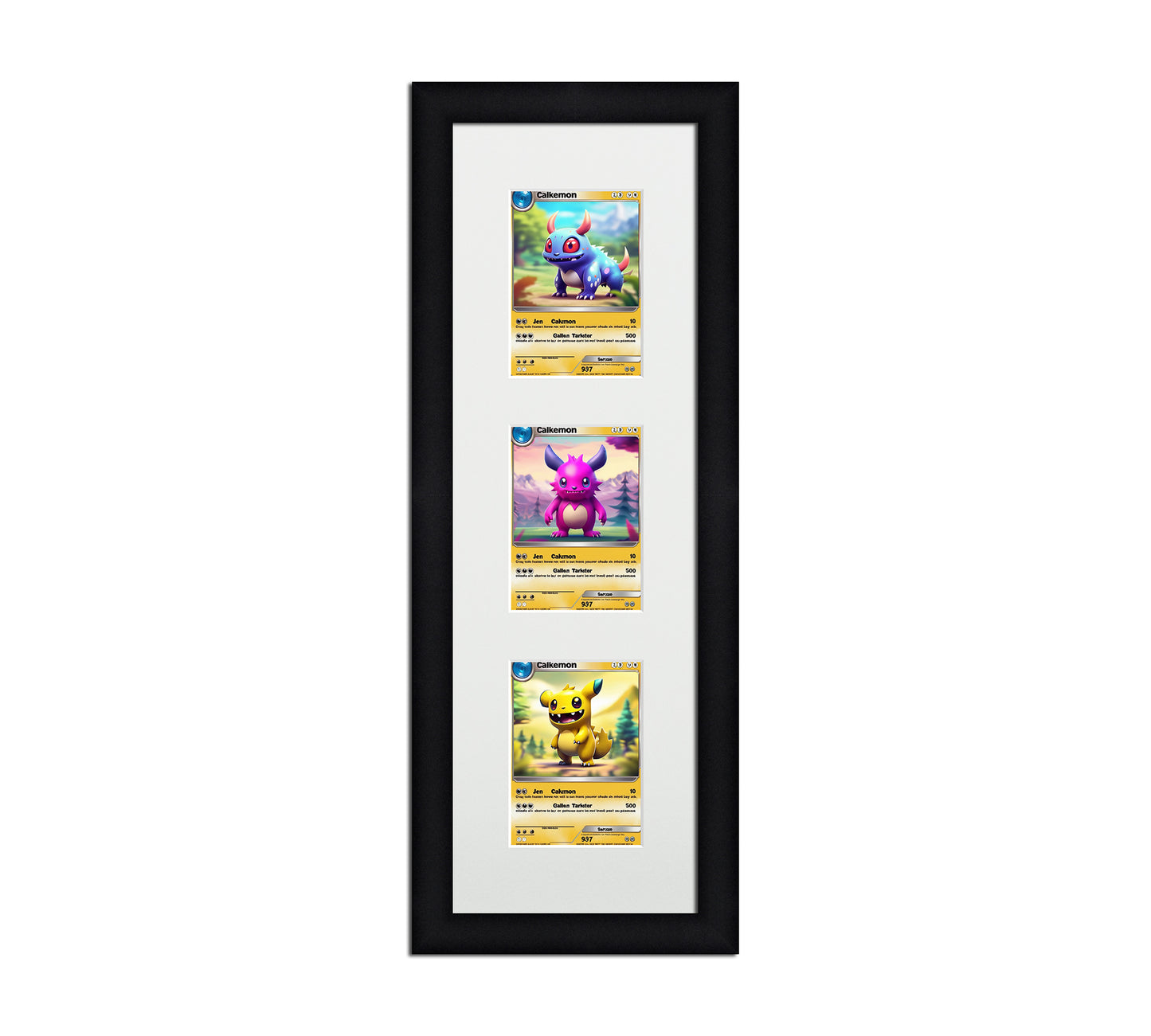 Card Frame Display - 3 Openings for Pokemon, Magic The Gathering, or other Sleeved or Toploader cards Card Frame Display - 3 Openings for Pokemon, Magic The Gathering, or other Sleeved or Toploader cards