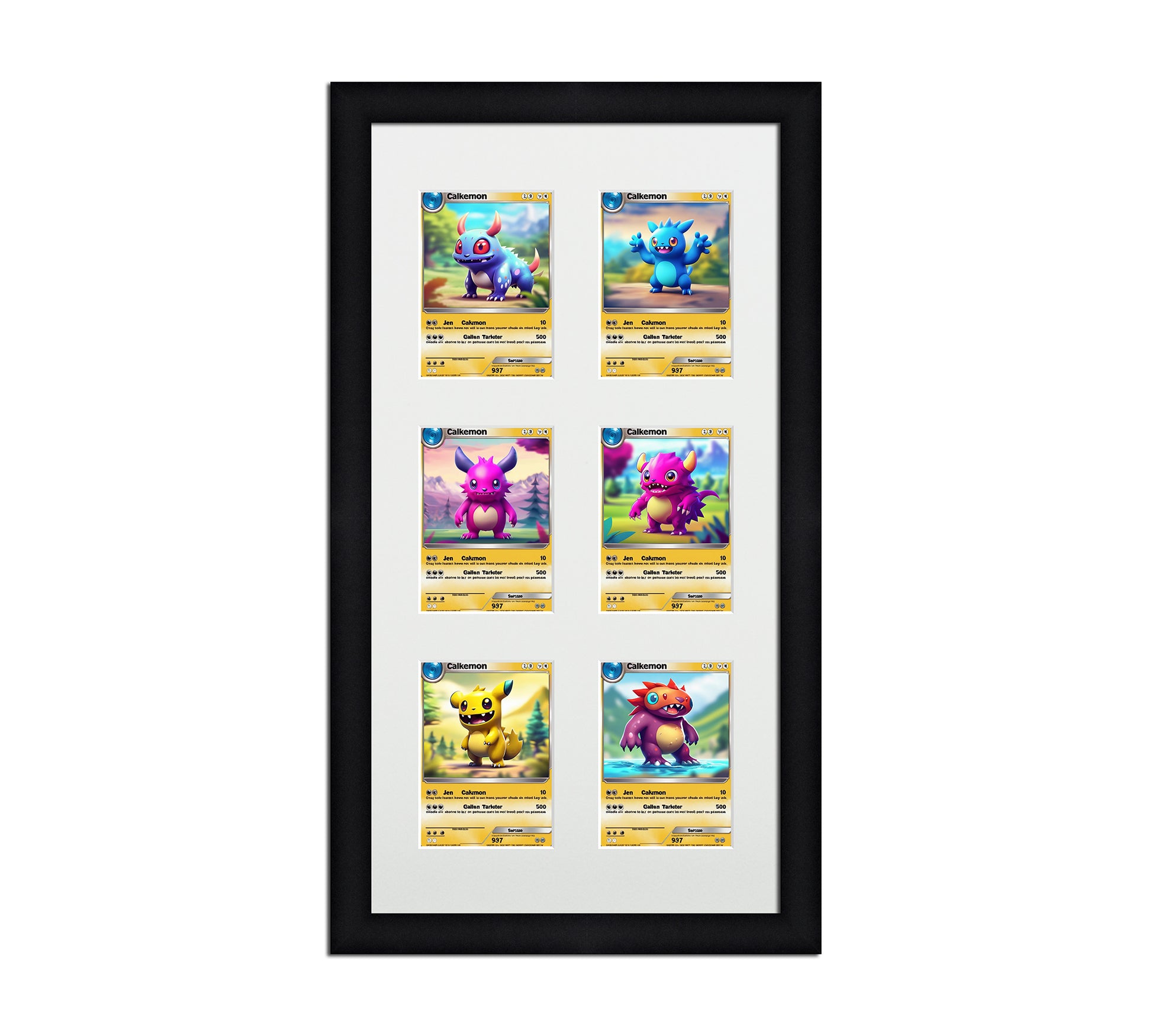 Card Frame Display - 6 Openings for Pokemon, Magic The Gathering, or other Sleeved or Toploader cards Card Frame Display - 6 Openings for Pokemon, Magic The Gathering, or other Sleeved or Toploader cards