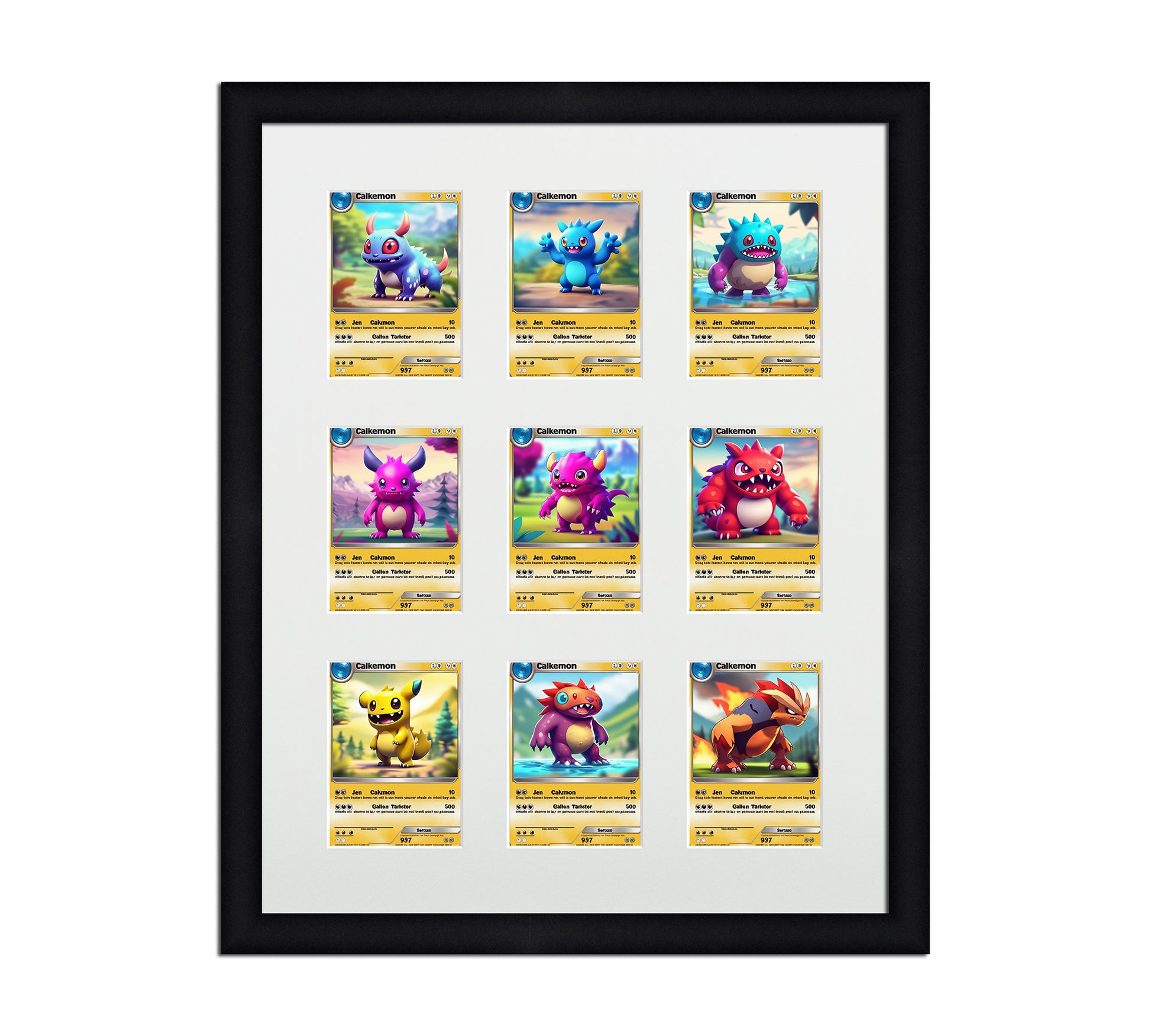 Card Frame Display - 9 Openings for Pokemon, Magic The Gathering, or other Sleeved or Toploader cards Card Frame Display - 9 Openings for Pokemon, Magic The Gathering, or other Sleeved or Toploader cards