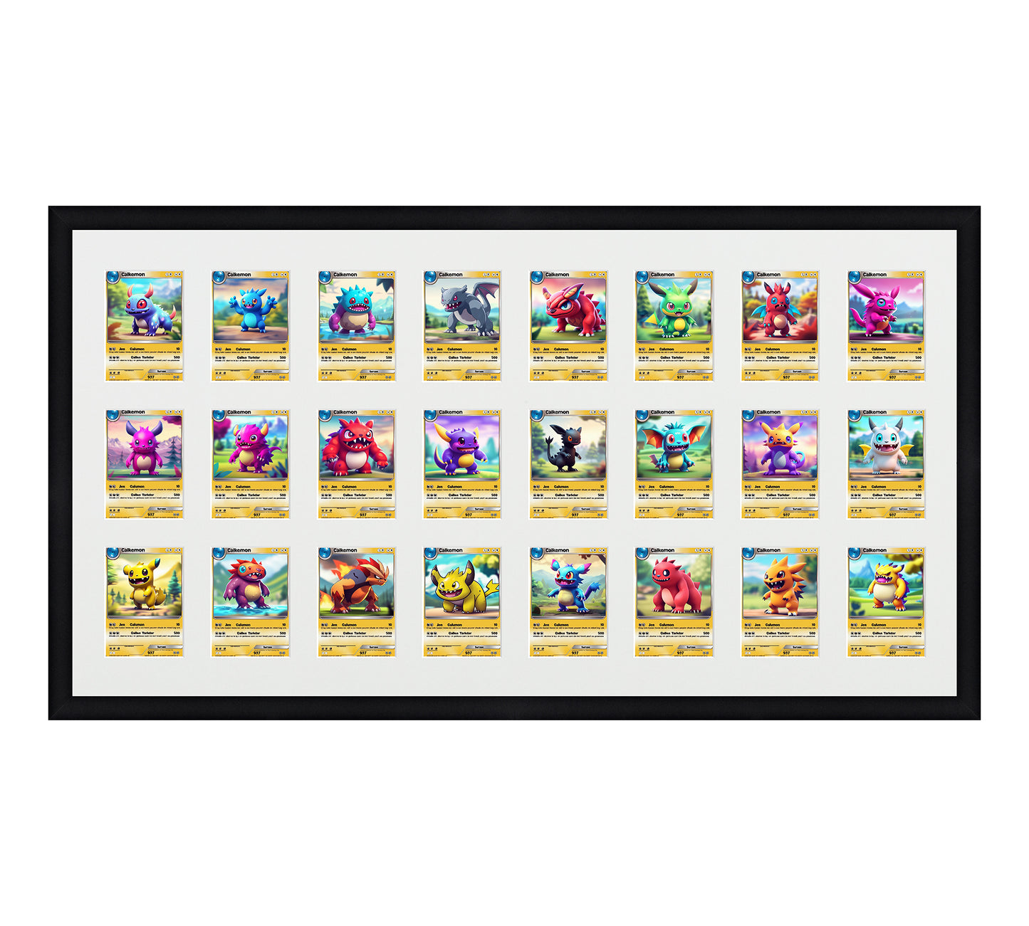 Card Frame Display - 24 Openings for Pokemon, Magic The Gathering, or other Sleeved or Toploader cards – Sleeve (2.5"x3.5")