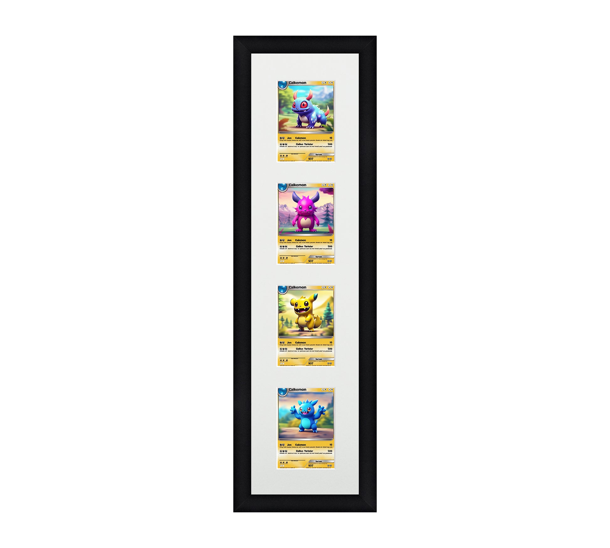 Card Frame Display - 4 Openings for Pokemon, Magic The Gathering, or other Sleeved or Toploader cards – Sleeve (2.5"x3.5")
