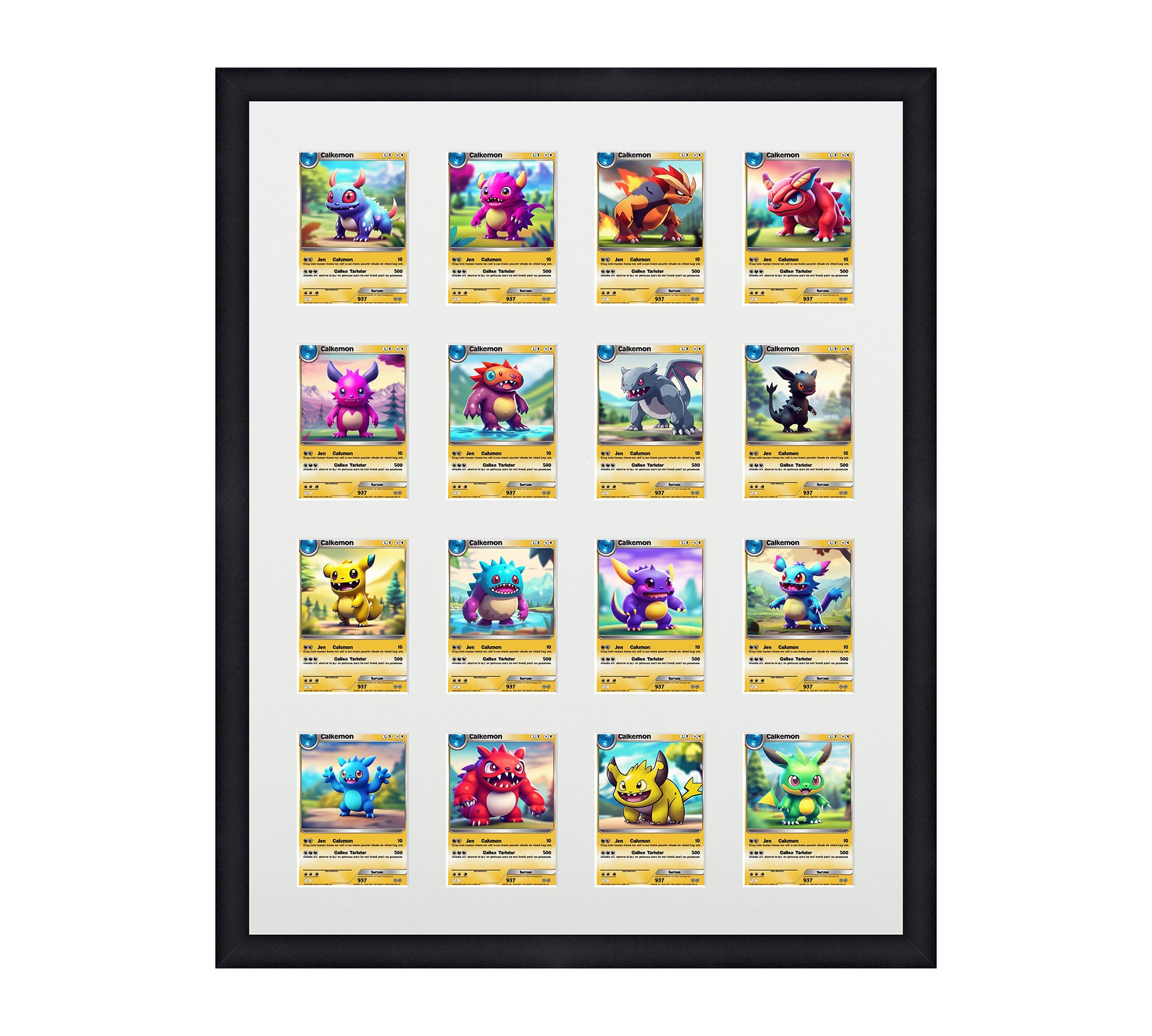 Card Frame Display - 16 Openings for Pokemon, Magic The Gathering, or Card Frame Shop Card Frame Display - 16 Openings for Pokemon, Magic The Gathering, or Card Frame Shop