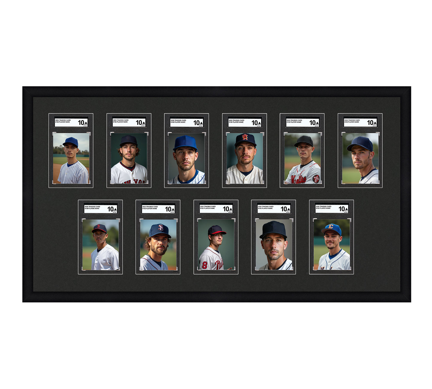 Card Frame Display - 11 Openings for SGC Graded Slabs