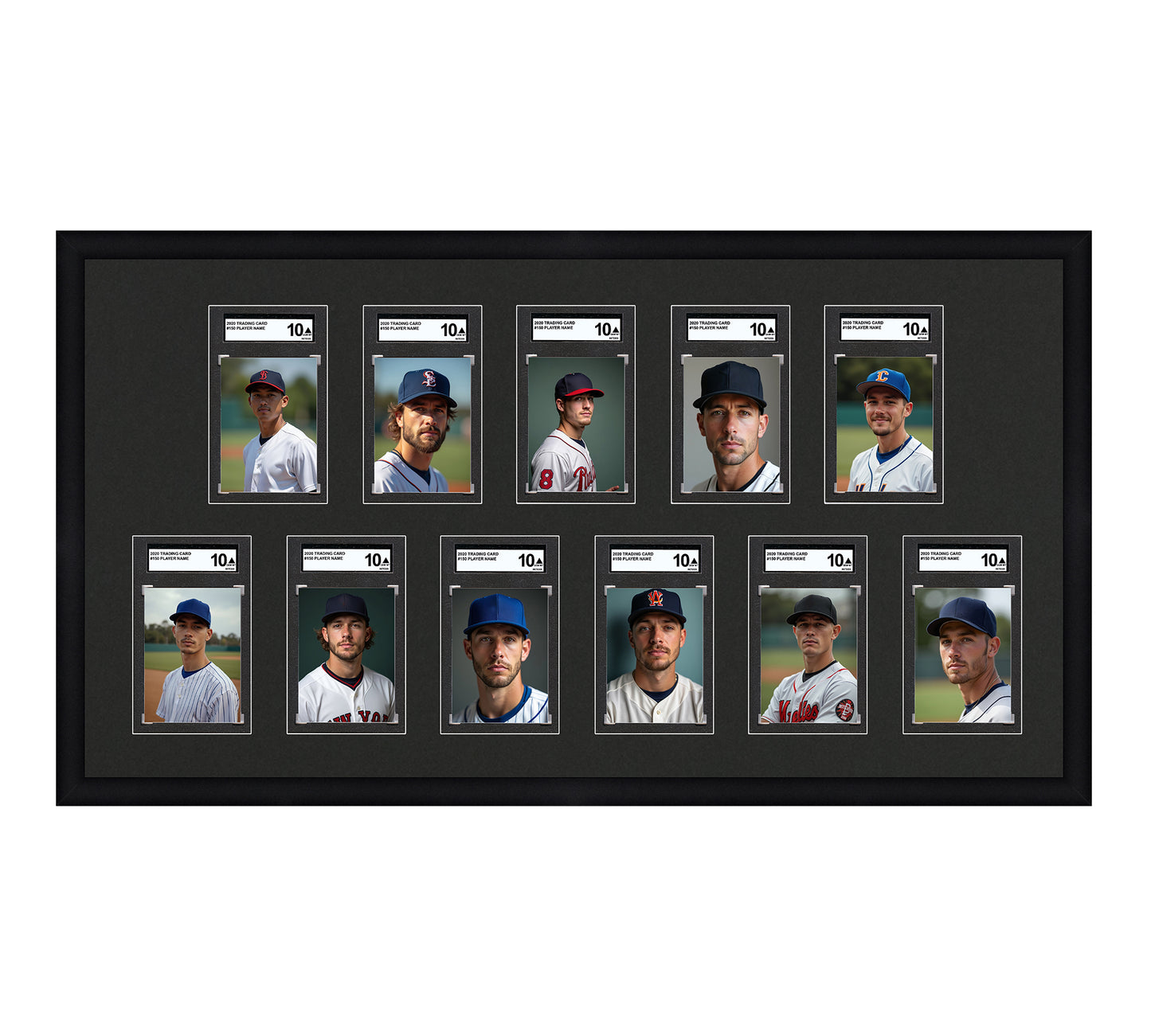 Card Frame Display - 11 Openings for SGC Graded Slabs