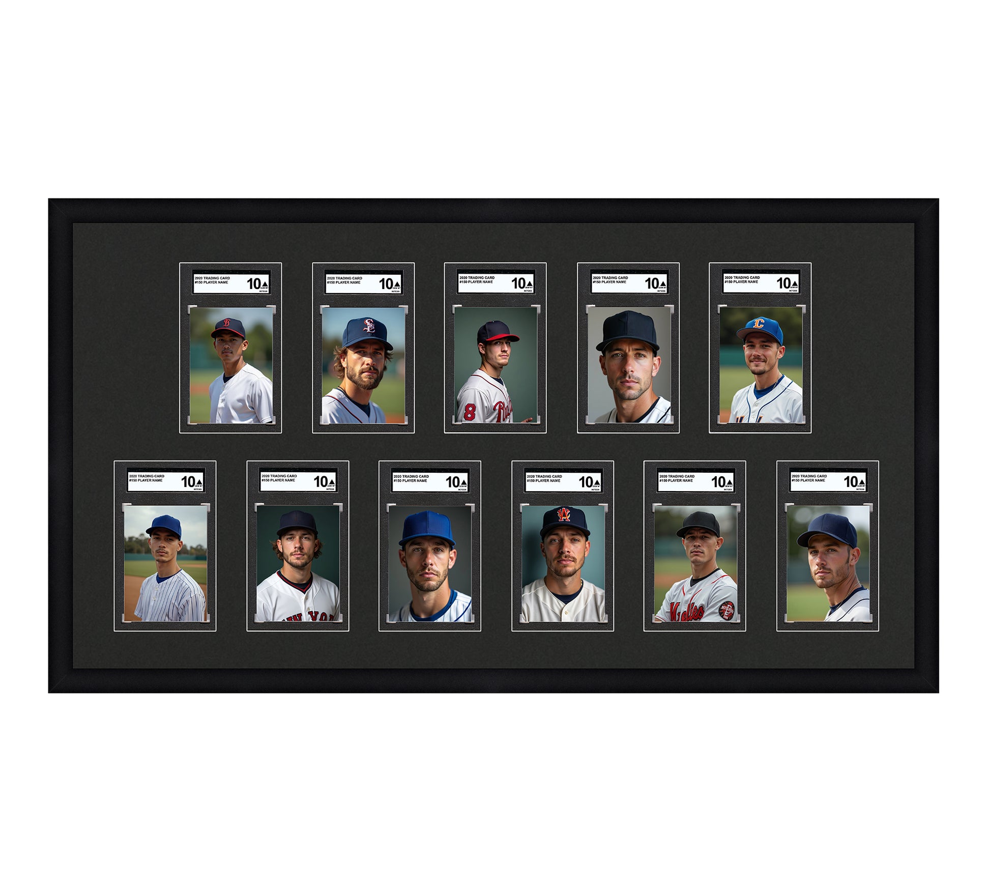 SGC Graded Card Display Frame – 11 Slabs