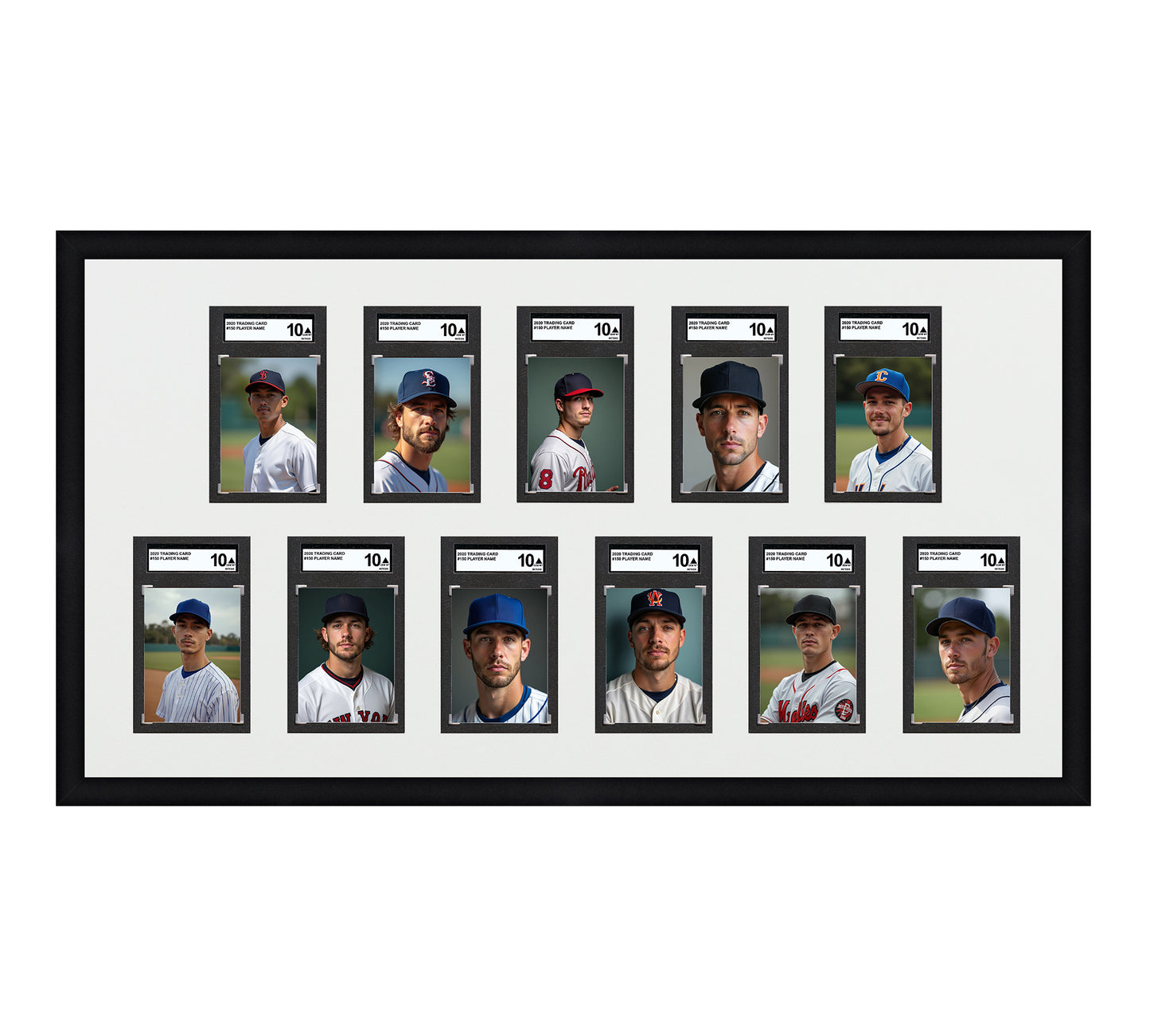 Card Frame Display - 11 Openings for SGC Graded Slabs