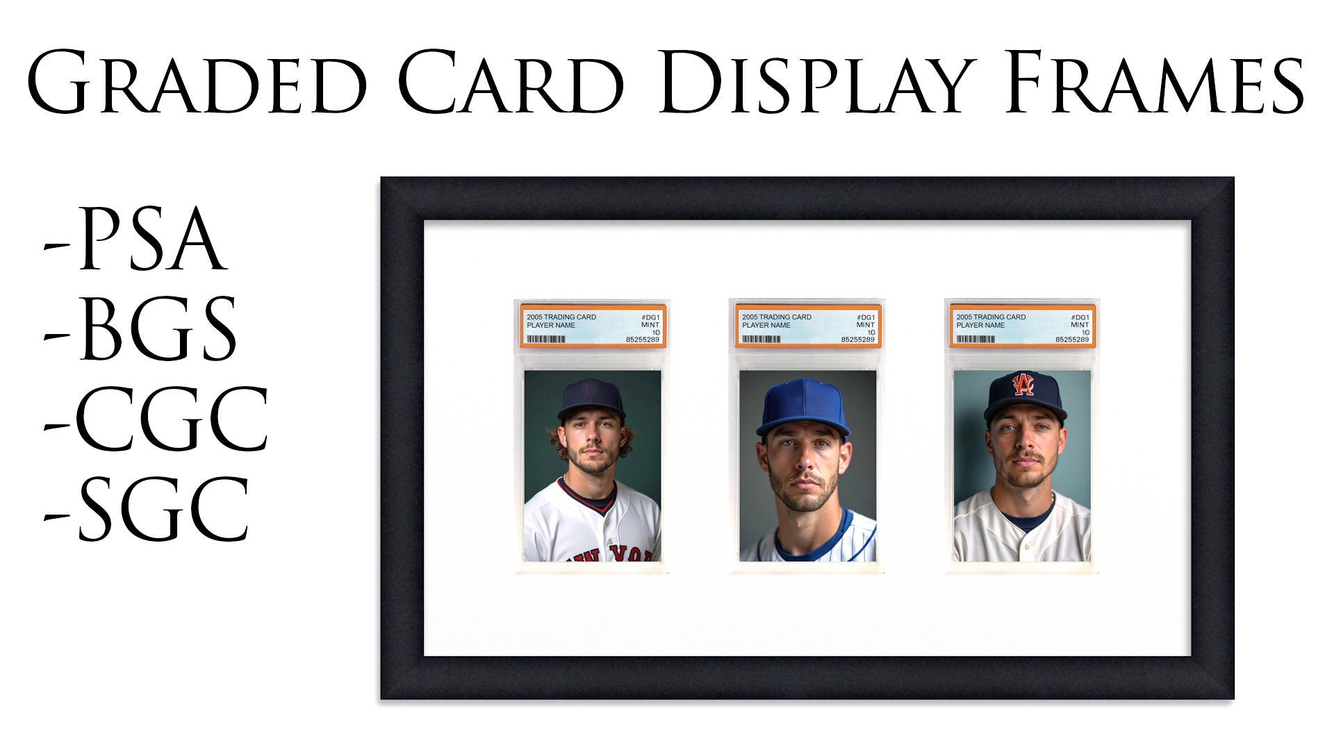 Load video: Graded Card Display Frames - How to open and insert cards