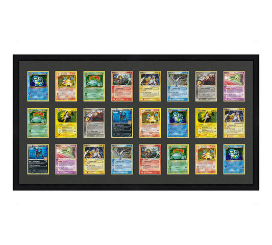 Card Frame Display - 24 Openings for Pokemon, Magic The Gathering, or other Sleeved or Toploader cards