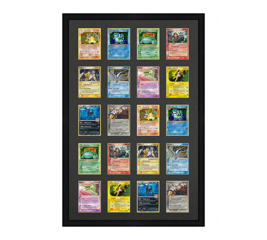 Card Frame Display - 20 Openings for Pokemon, Magic The Gathering, or other Sleeved or Toploader cards