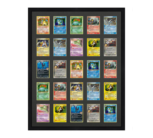 Card Frame Display - 25 Openings for Pokemon, Magic The Gathering, or other Sleeved or Toploader cards