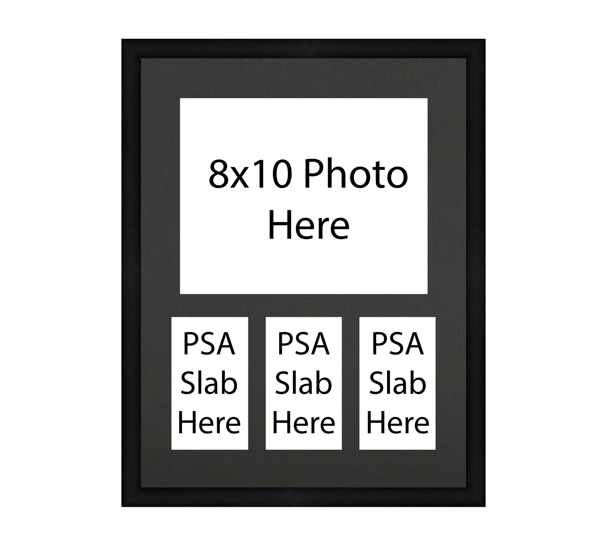 Card Frame Display - 3 Openings for PSA Graded Slabs under one horizon ...