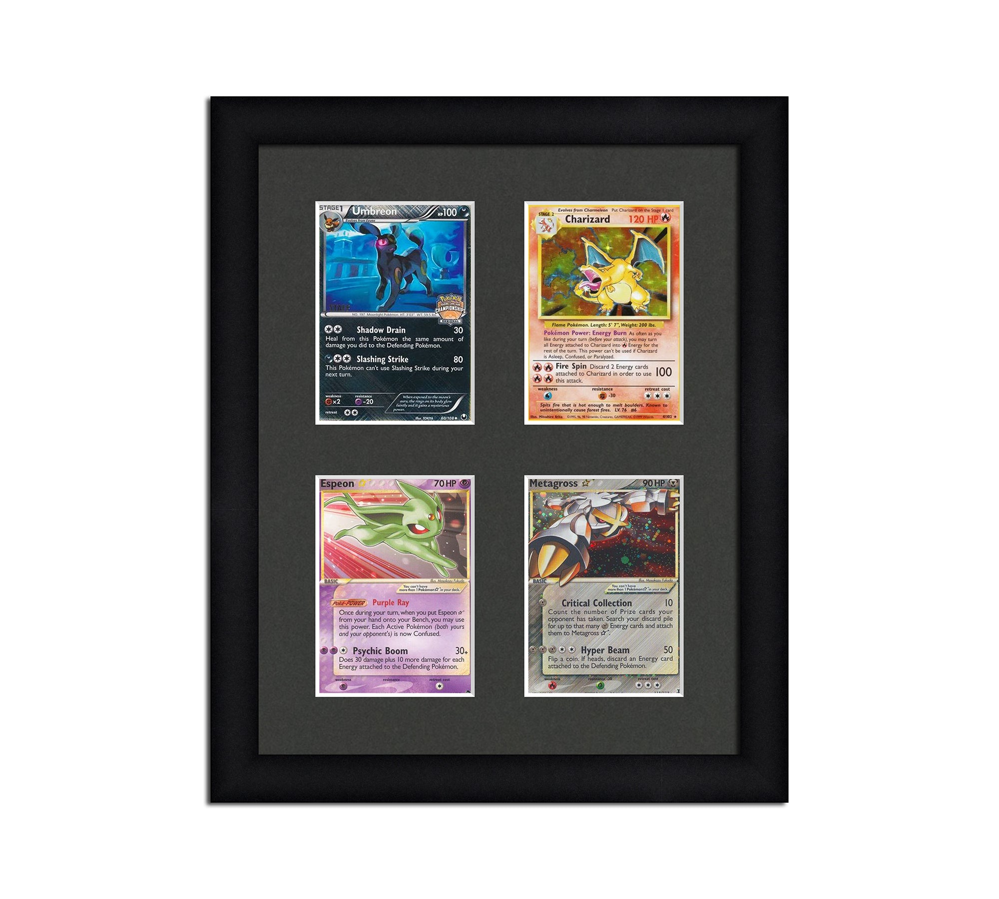 Card Frame Display - 4 Openings for Pokemon, Magic The Gathering, or o ...