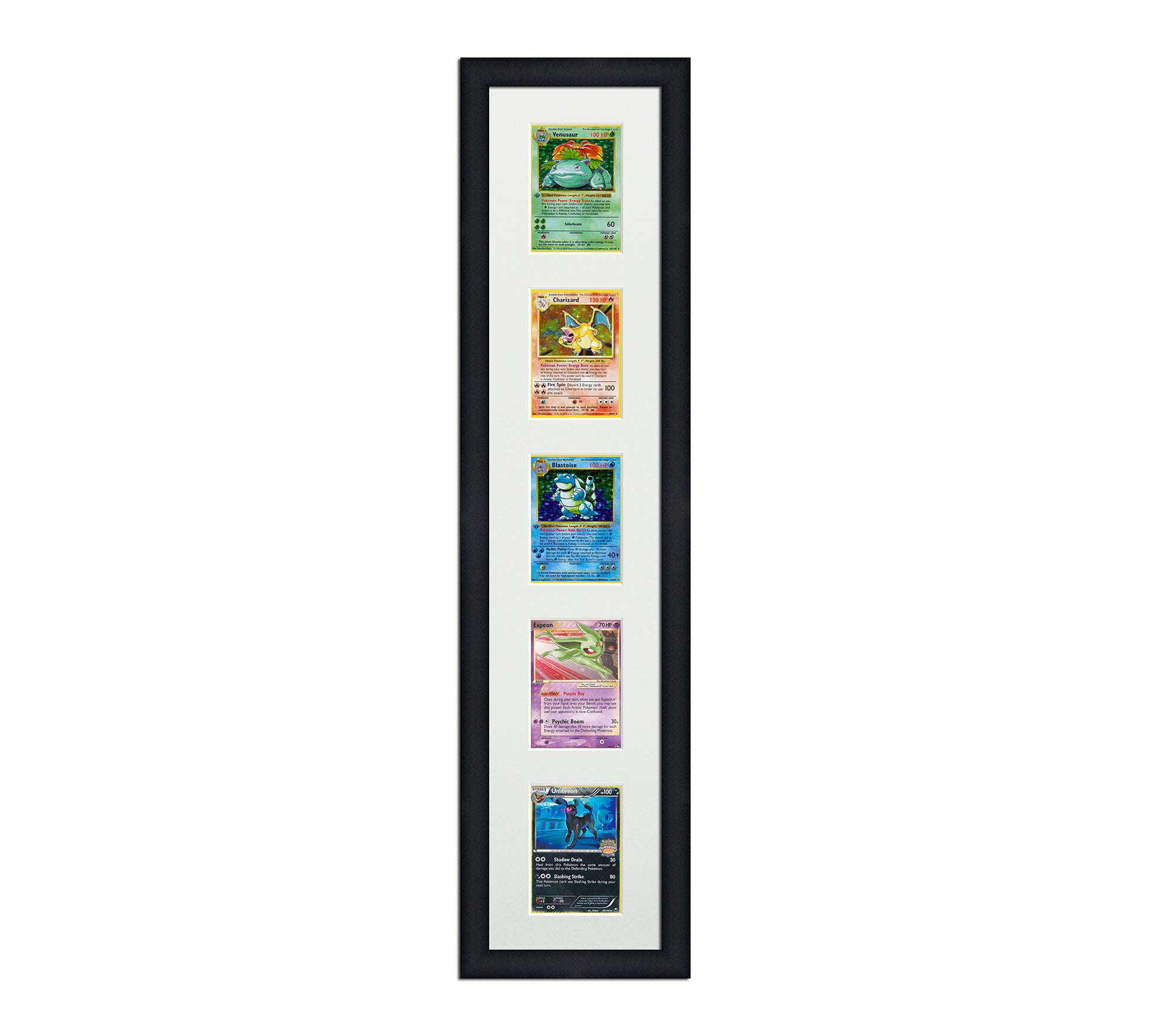Card Frame Evolution Card Frame Display - 5 Openings for Pokemon, Magic The Gathering, or o ...