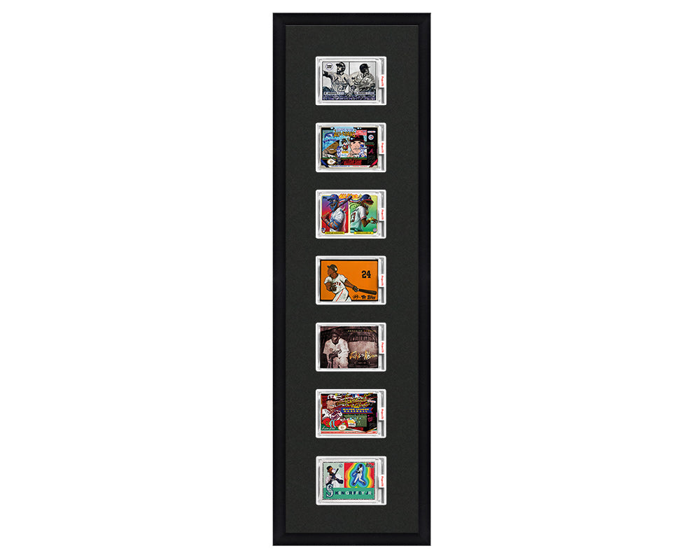 Program Card Frame Framed Card Display - 7 Openings for Project 70, Project 100, or Proje ...