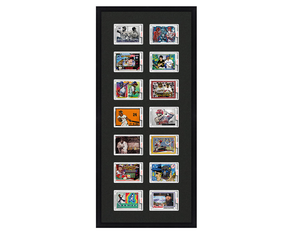 Program Card Frame Framed Card Display - 14 Openings for Project 70, Project 100, or Proj ...